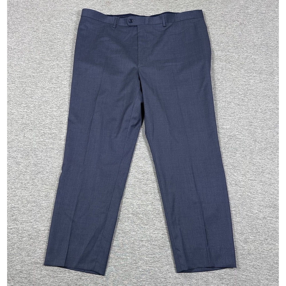 Peter Millar Dress Pants Mens 40x28 Blue Wool Stretch City Preppy Portugal Made